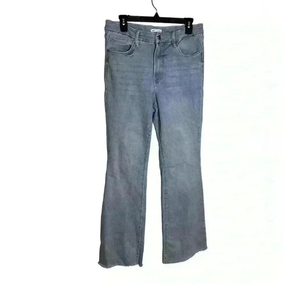 GOOD AMERICAN Good legs Flare Jeans In Indigo204 Size 12/31 - Picture 2 of 8